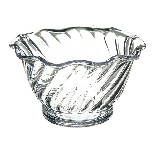 TULIP DESSERT DISH 5OZ CLEAR POLY   2DZ/CS